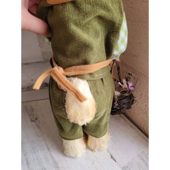 Pier 1 sisal Easter Bunny rabbit spring 21" spring bottle girl flower picking eg - Picture 10 of 11